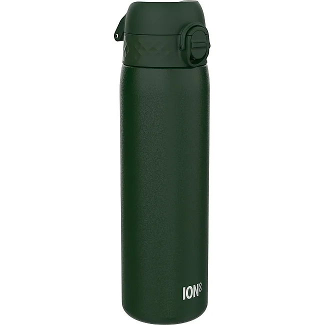 Бутылка для воды металлическая ION8 600 мл. Stainless Steel, Dark Green