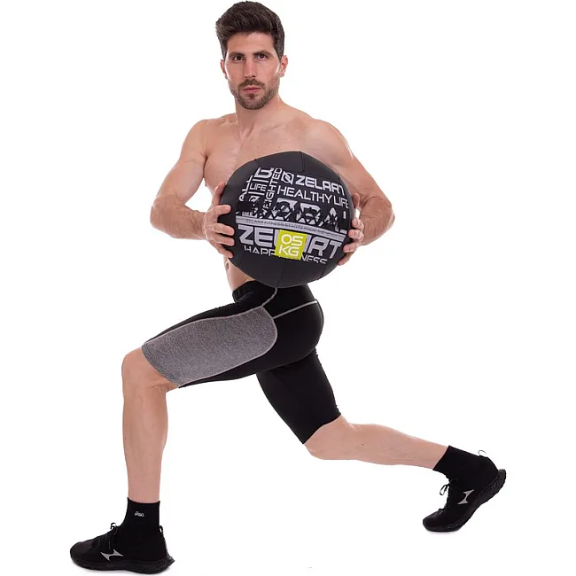 Мяч набивной медицинский для кроссфита WALL BALL ZELART
 FI-2637-5 5кг