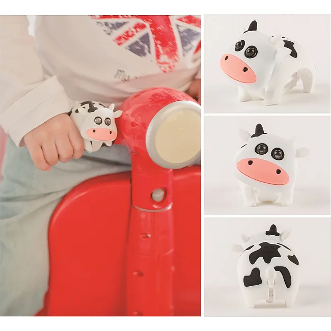 Фонарик-мигалка для детского велосипеда ZOONIMAL Корова, LED, на руль. Свечение: Белый