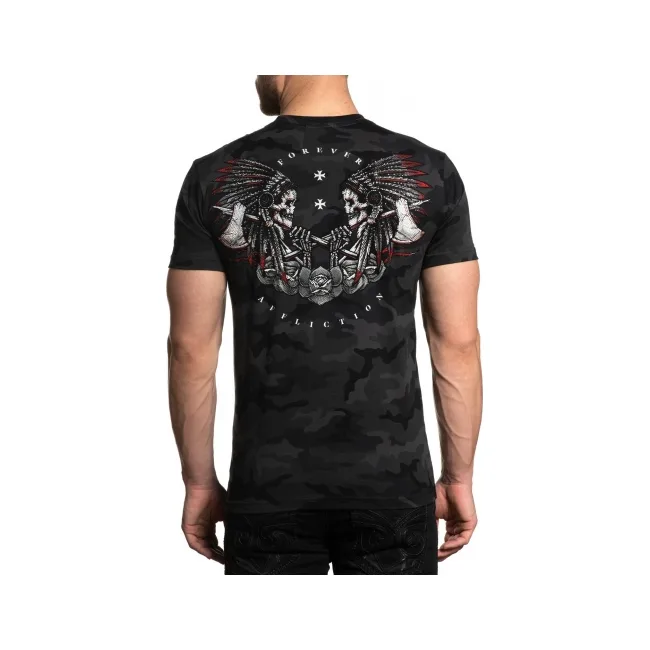 Футболка AFFLICTION Jaguar God SS Tee Black Camo