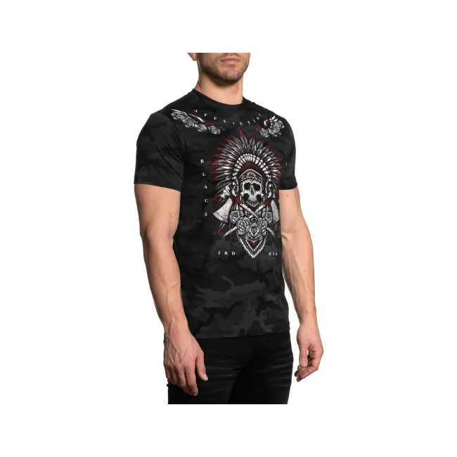 Футболка AFFLICTION Jaguar God SS Tee Black Camo