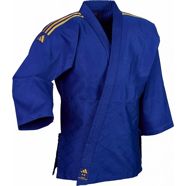 Кімоно для дзюдо Adidas Club J350BP (синє із золотими смугами на плечах)
