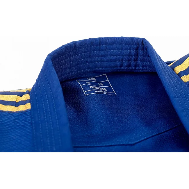Кімоно для дзюдо Adidas Club J350BP (синє із золотими смугами на плечах)