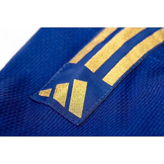 Кімоно для дзюдо Adidas Club J350BP (синє із золотими смугами на плечах)