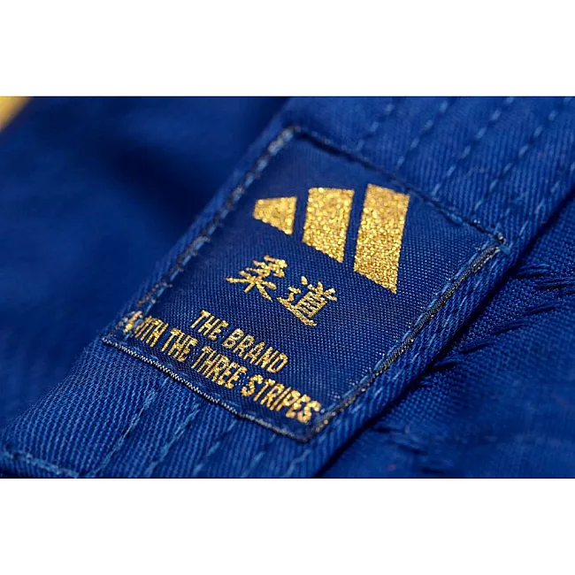 Кімоно для дзюдо Adidas Club J350BP (синє із золотими смугами на плечах)