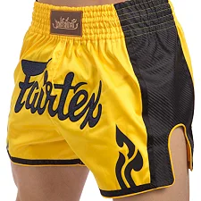 Шорти для тайського боксу та кікбоксингу FAIRTEX BS1701 YELLOW/BLACK BS1703-5