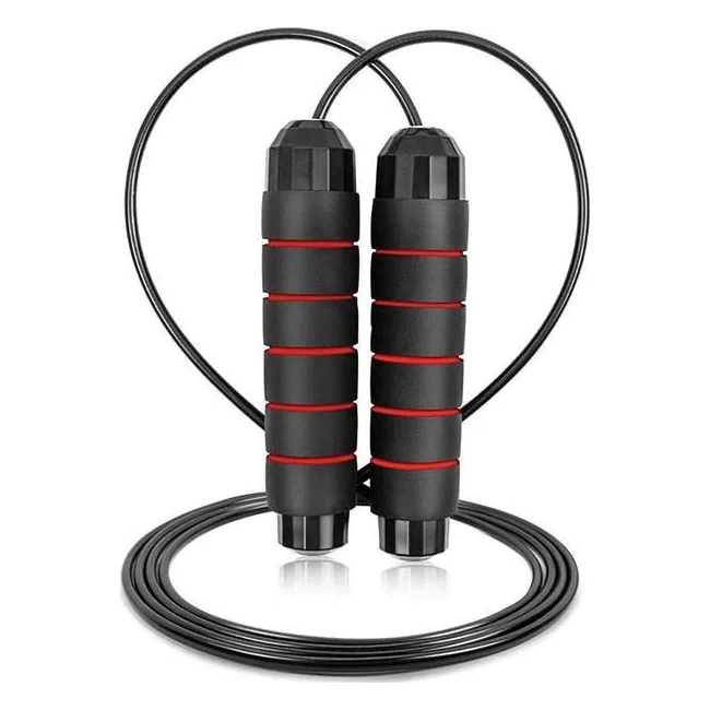 Скоростная скакалка POWERPLAY 4210 Power Weighted Черная (2,7м)