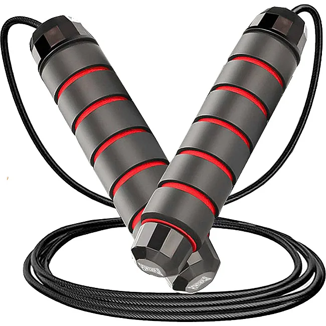 Скоростная скакалка POWERPLAY 4210 Power Weighted Черная (2,7м)