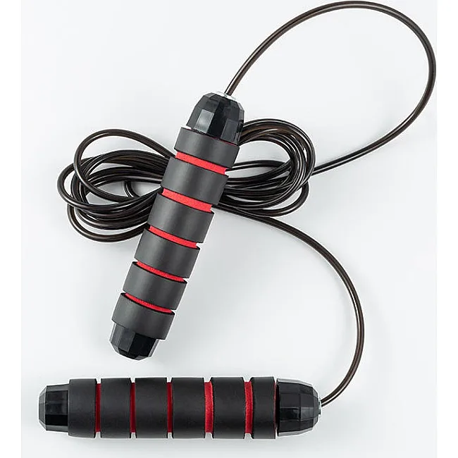 Скоростная скакалка POWERPLAY 4210 Power Weighted Черная (2,7м)