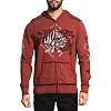 Толстовка мужская AFFLICTION Concrete Rev.Zip Black Red Ochre
