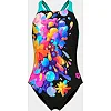 Купальник для девочек Arena PAINTING SWIMSUIT V BACK черный (для детей)