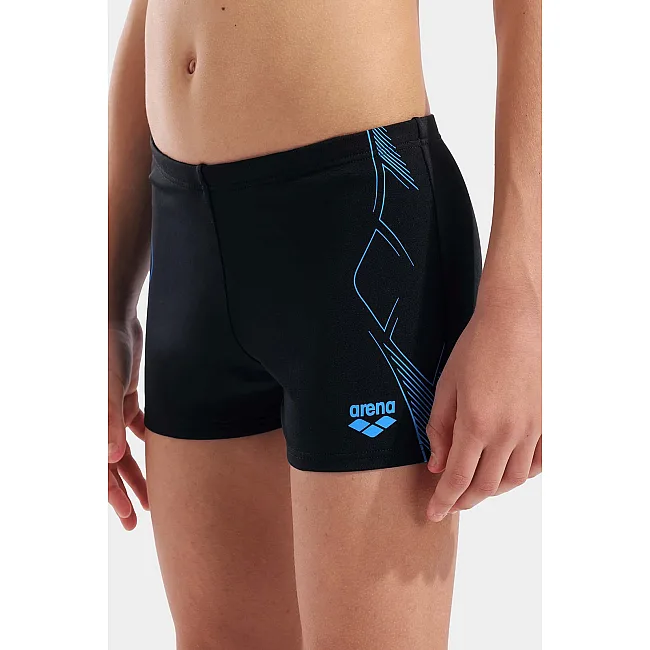 Плавки-шорты для мальчиков Arena GRAPHIC SWIM SHORT черный, бирюзовый (для детей)