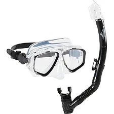 Набор маски и трубки Speedo ADLT ADVT MSKSKL SET 006 черный, прозрачный One Size