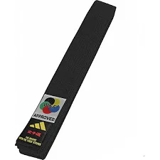 Пояс для карате Adidas ELITE WKF with KANJI OPTION (чорний) ADIB242K