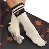 Гольфы для йоги и пилатеса с закрытыми пальцами нескользящие BLOOM YOGA SOCKS LB7150 (Белый)