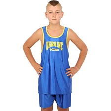 Форма боксерська дитяча майка та шорти SP-SPORT UKRAINE CO-8942 (Синій)