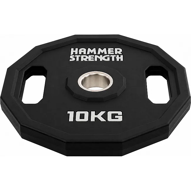 Блины диски полиуретановые 2 Handle металлическая втулка HAMMER STRENGHT TA-9986-10 (Черный)