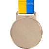 Медаль спортивная с лентой SP-SPORT UKRAINE с украинской символикой C-6837 ø5см (Бронзовый)