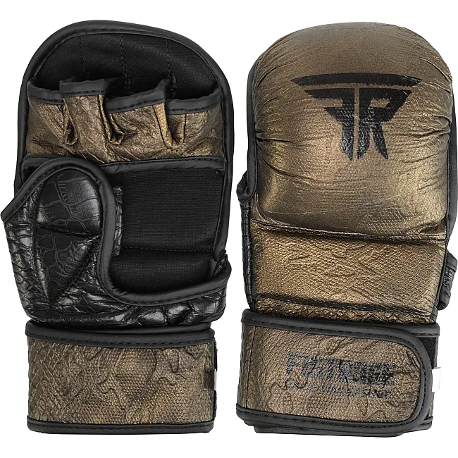 Рукавички Краби спарингові для MMA FISTRAGE VL-6487 (Чорний-золотий)