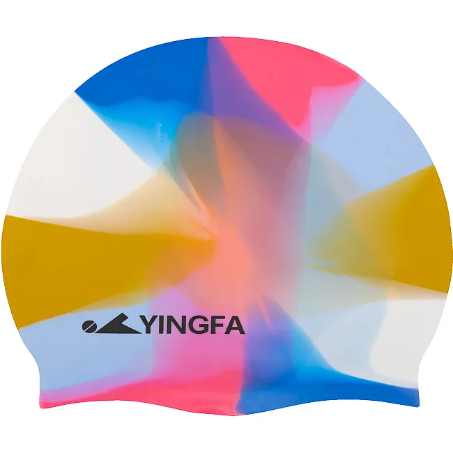 Шапочка для басейну силіконова для дорослих YINGFA CAMOUFLAGE C0065 (Золотий-синій)