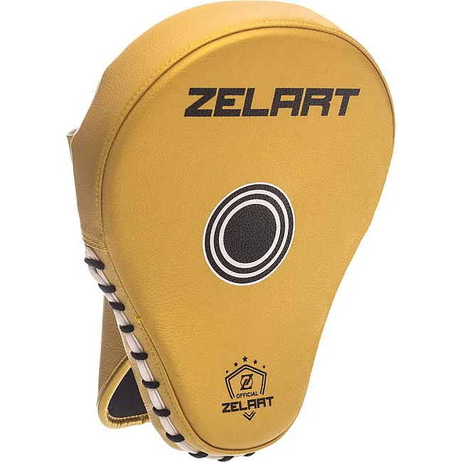 Лапа боксерская изогнутая тренировочная PU ZELART
 BO-1350 25x19x4см 2штуки (Золотой)