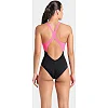 Купальник закритий для жінок Arena DREAMHLINE SWIMSUIT V BACK чорний, фіолетовий, бірюзовій