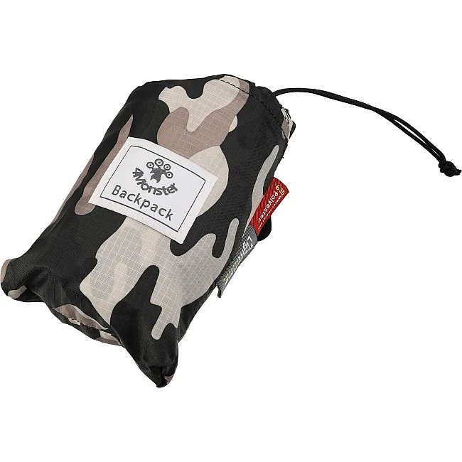 Рюкзак складной портативный WATER RESISTANT PORTABLE 4MONSTER T-CCB-24 24л (Черный-зеленый)