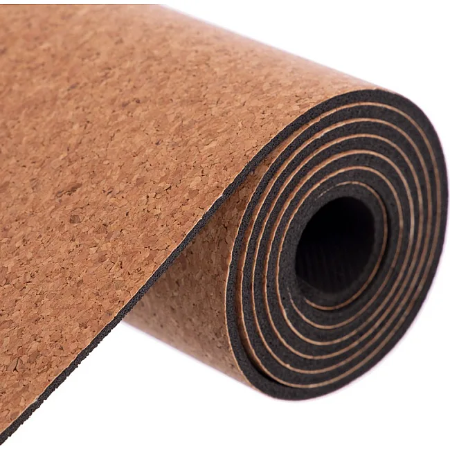Коврик для йоги Пробковый каучуковый двухслойный Yoga mat RECORD
 FI-7156-8 183x61мx0.4cм с принтом Мандала