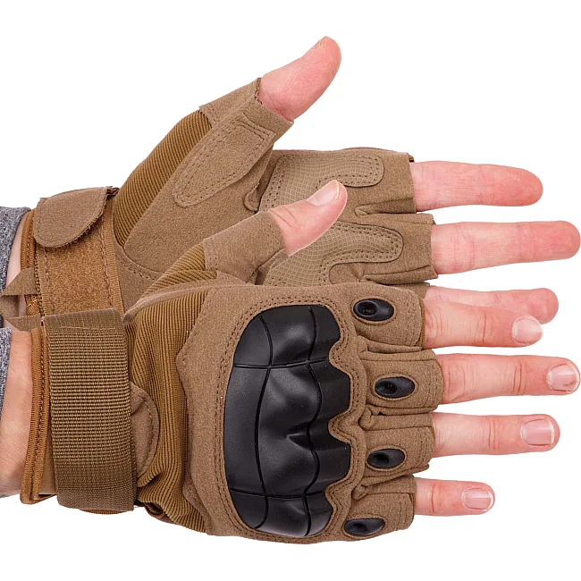 Тактические перчатки без пальцев SP-SPORT BC-8805 (Хаки)