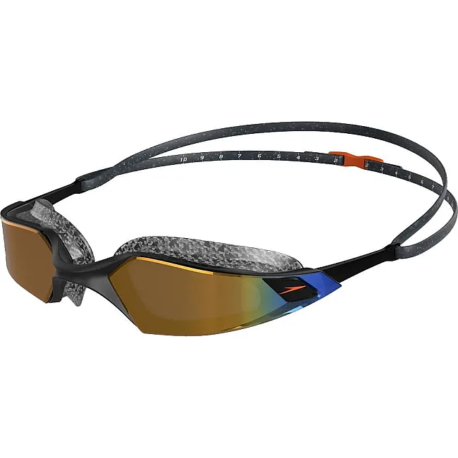 Окуляри для плавання Speedo AQUAPULSE PRO MIRROR GOG AU чорний, золотий OSFM