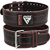 Пояс для пауэрлифтинга RDX кожаный RD1 Red
