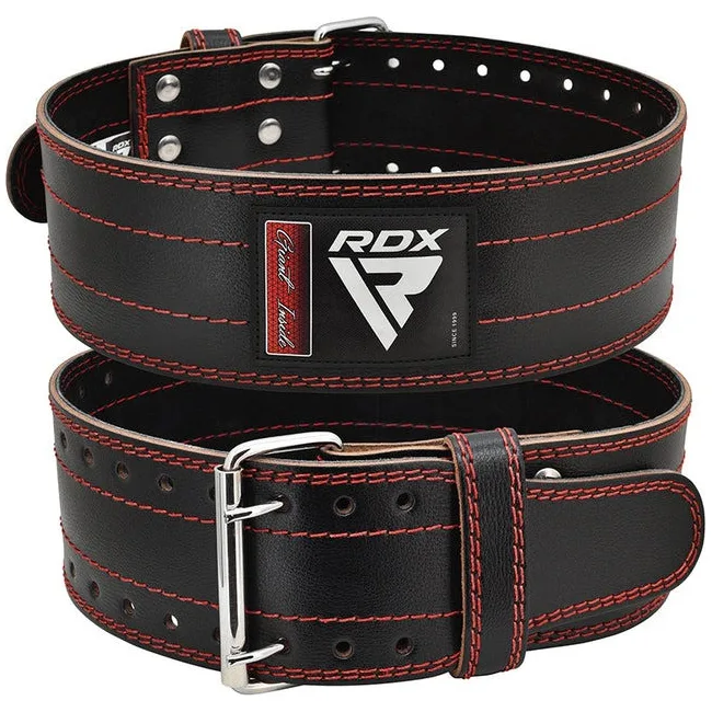 Пояс для пауэрлифтинга RDX кожаный RD1 Red