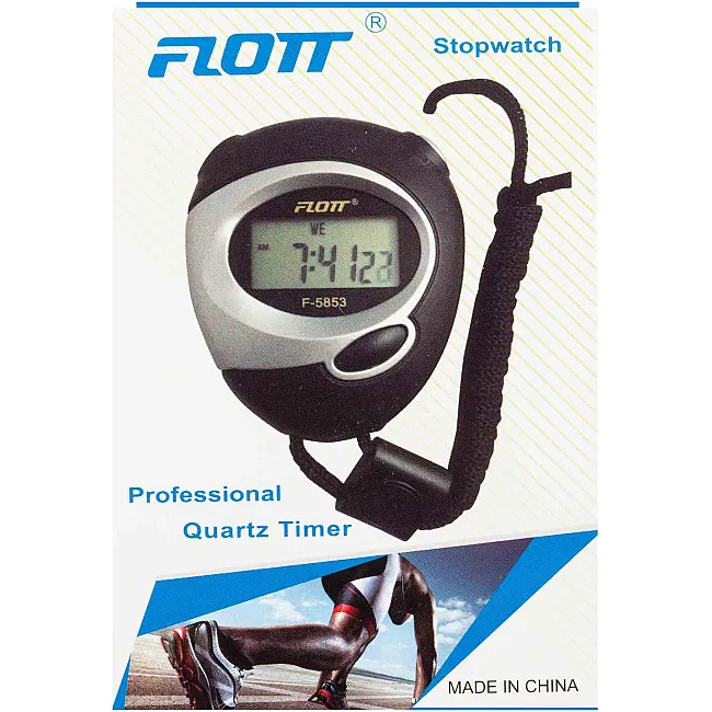 Секундомер спортивный электронный 10 результатов памяти FLOTT F-5853