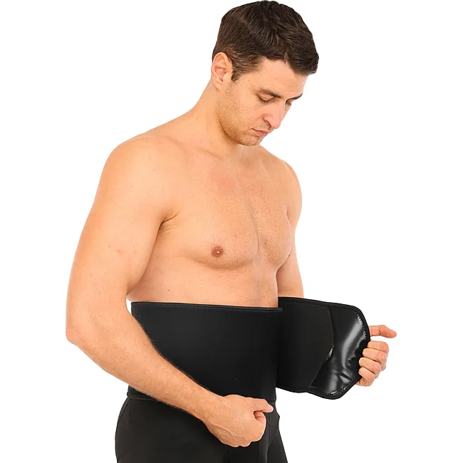 Пояс для тренажерного зала и похудения SWEAT WAIST TRIMMER EZOUS O-13
 126x20см (Черный-серый)