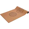 Коврик для йоги Пробковый каучуковый двухслойный Yoga mat RECORD
 FI-7156-8 183x61мx0.4cм с принтом Мандала