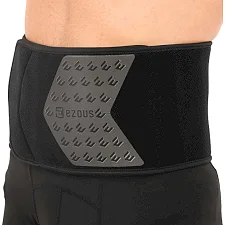 Пояс для тренажерного зала и похудения SWEAT WAIST TRIMMER EZOUS O-13 126x20см (Черный-серый)