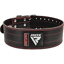 Пояс для пауэрлифтинга RDX кожаный RD1 Red