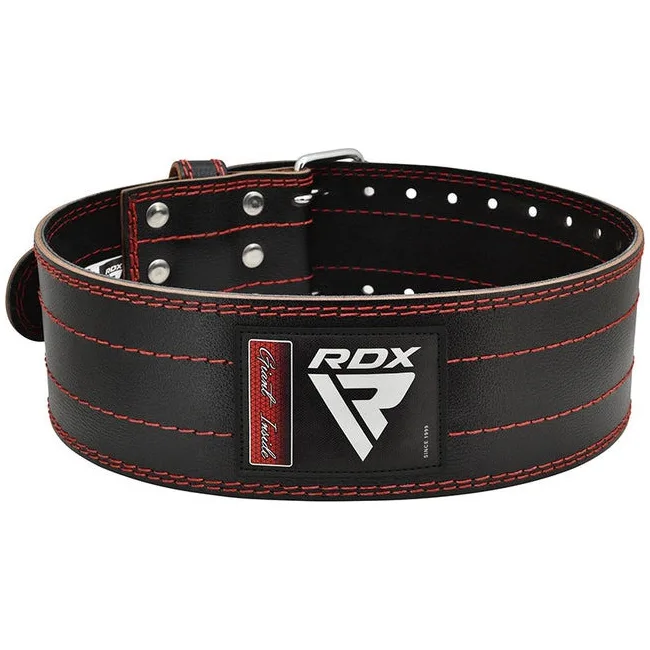 Пояс для пауэрлифтинга RDX кожаный RD1 Red