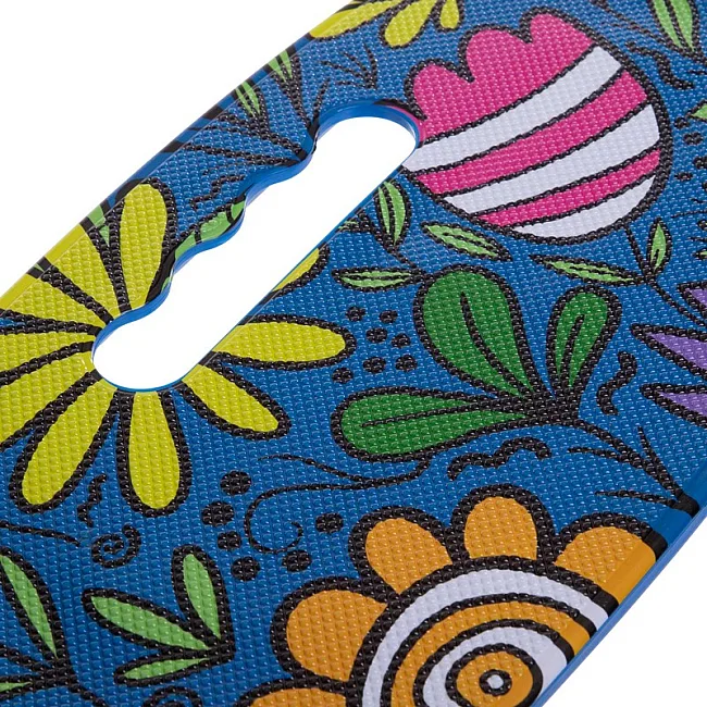 Пенни борд Penny Board круизер пластиковый со светящимися колесами и ручкой для переноски 24