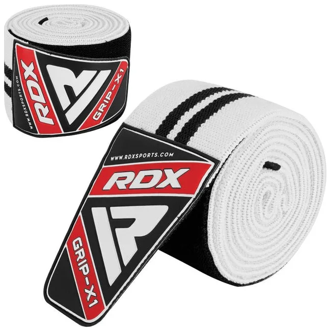 Бинты на колени RDX K1 GYM Knee Wraps White/Black Plus
