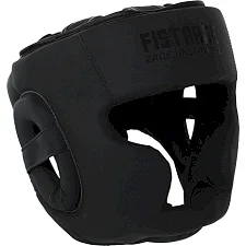 Тренировочный шлем для бокса кожа FISTRAGE VL-4169 (Черный)