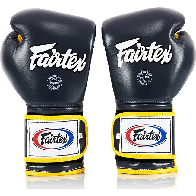 Боксерські рукавиці Fairtex BGV9 Mexican Blue/Yellow (бинти в комплекті)