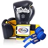 Боксерские перчатки Fairtex BGV9 Mexican Blue/Yellow (бинты в комплекте)