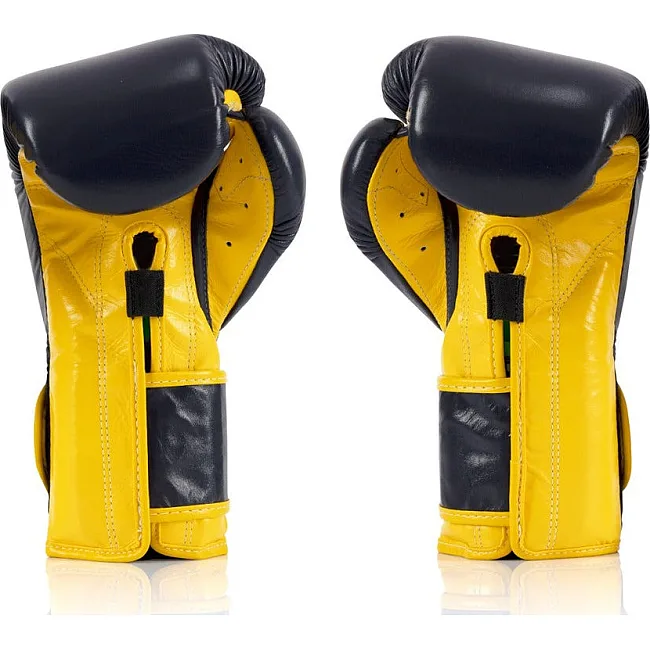 Боксерські рукавиці Fairtex BGV9 Mexican Blue/Yellow (бинти в комплекті)