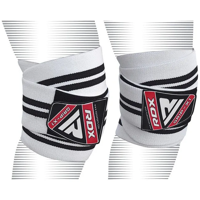 Бинты на колени RDX K1 GYM Knee Wraps White/Black Plus