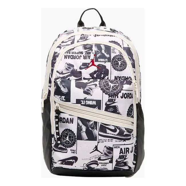 Рюкзак Nike Jordan JAM AIR PATROL BACKPACK 27L белый, черный 48х30х16 см
