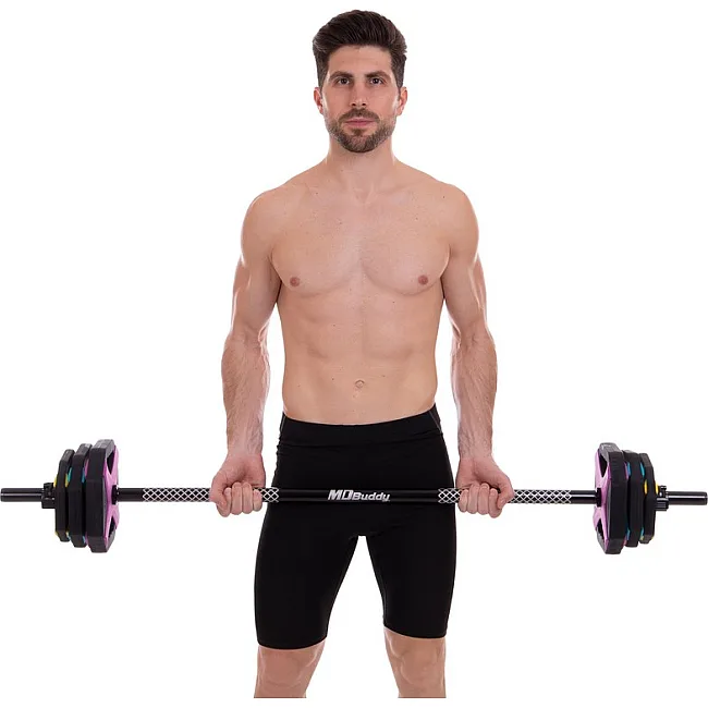 Штанга разборная для фитнеса и аэробики фитнес памп MDbuddy TA-2684 длина-1,4м 30мм 20кг