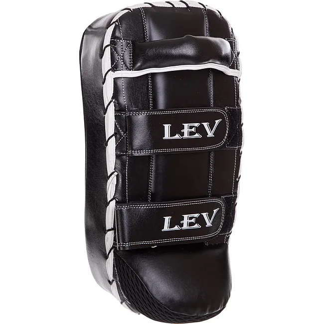 Тай-пэд ударный для Муай Тай изогнутый с ремнями и ручкой Кожзам LEV LV-4288 37x20x8см 1шт