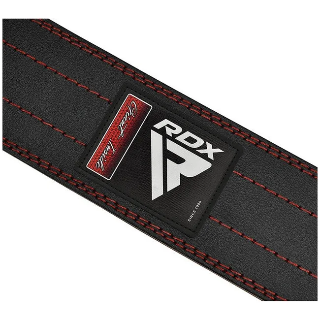 Пояс для пауэрлифтинга RDX кожаный RD1 Red