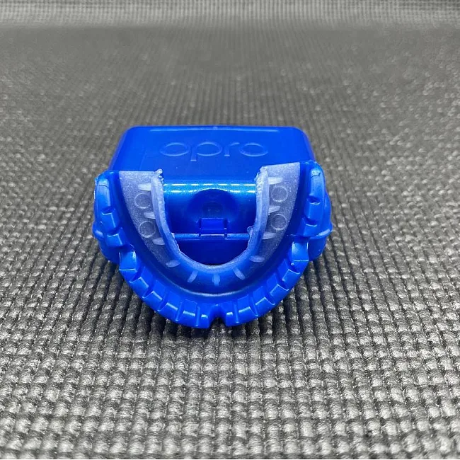 Капа для бокса OPRO Gold Braces под брекеты взрослая (возраст 11+) Dark Blue/Pearl (art.102506002)